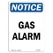 Signmission Safety Sign, OSHA Notice, 5" Height, Gas Alarm Sign, Portrait OS-NS-D-35-V-12986 - alternate 1